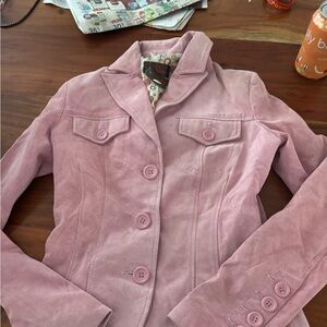 NWT vintage suede jacket.  Pink. Xs but fits Xs